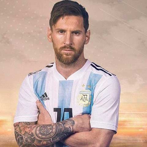 cortes de cabello liso en Messi